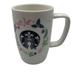Starbucks White Holiday Ceramic 8oz. Coffee Mug